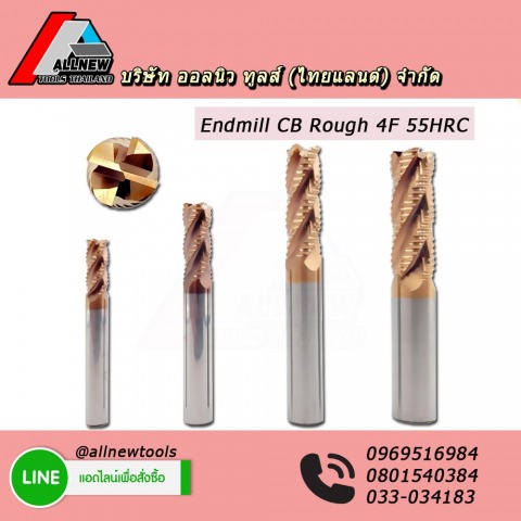 Endmill CB Rough 4F 55HRC